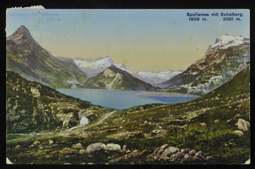 [Dalaas] Spullersee 1809 m. mit Schafberg 2681 m. : Gehrengrat mit Pfaffeneck 2541 m.