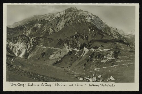 [Klösterle] Vorarlberg / Stuben a. Arlberg (1409 m) mit Flexen u. Arlberg Paßstraße