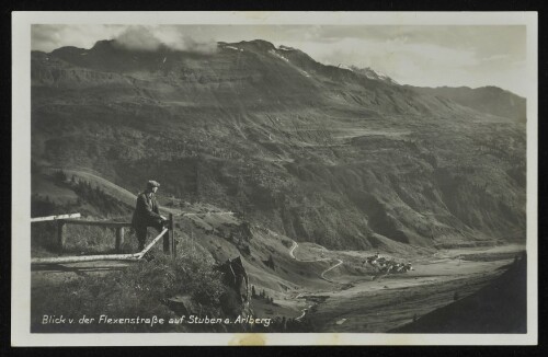 [Klösterle] Blick v. der Flexenstraße auf Stuben a. Arlberg