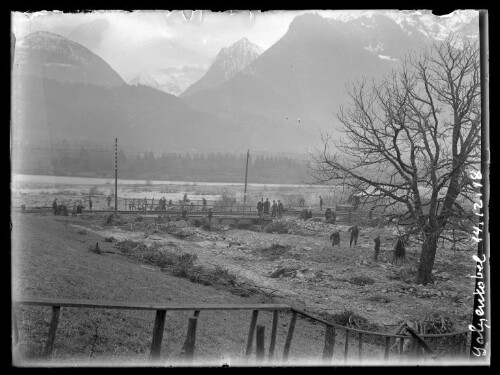 [Murgang im Galgentobel (Bestandsaufnahme im Bereich der eingleisigen Bahnbrücke der Vorarlberger Bahn) zwischen Bludenz und Nüziders]
