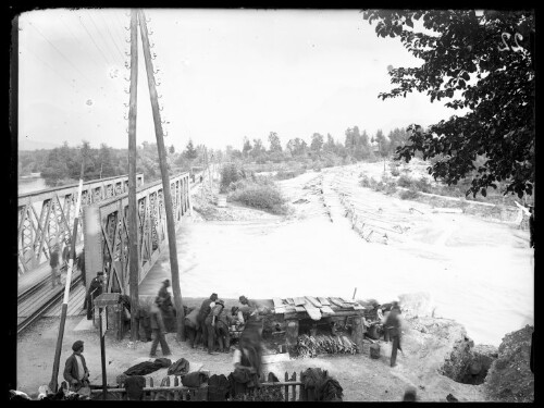 [Aufnahme von der Eisenbahnbrücke über die Ill zwischen Frastanz und Feldkirch]