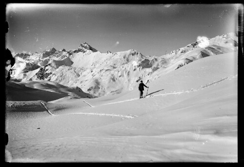 [Aufnahme von Wilhelm Purtscher auf einer Skitour]