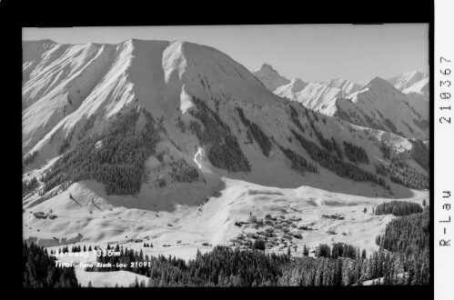 Berwang 1336 m Tirol : [Blick von der Heiterwanger Hochalm auf Berwang mit Hönig und Namloser Wetterspitze]