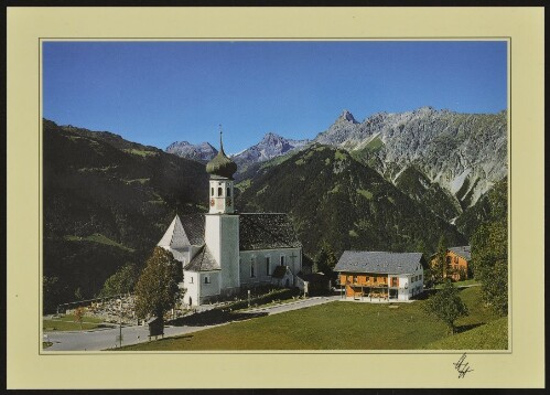 [Bartholomäberg] : [Bartholomäberg, 1085 m gegen Saulakopf und Zimba mit Vandanser Steinwand Vorarlberg, Österreich ...]