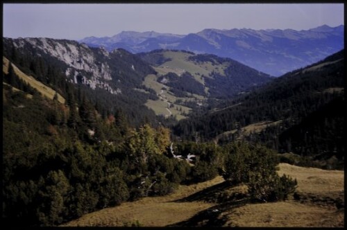 [Nenzing, Gamp im Blick vom Mattajoch]