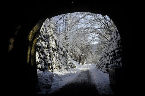 [Bregenz, Riedener Tunnel im Winter]
