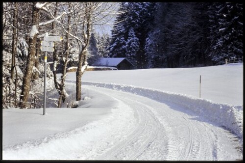 [Möggers, Riedweg im Winter]