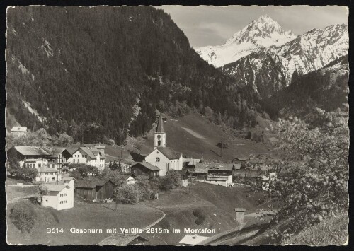 Gaschurn mit Vallüla 2815 m im Montafon