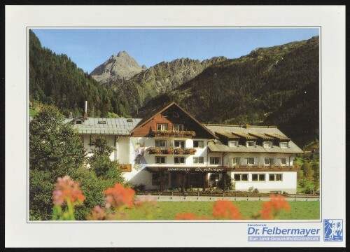 [Gaschurn] Sanatorium Dr. Felbermayer Kur- und Gesundheitszentrum : [Sanatorium Dr. Felbermayer Kur- und Gesundheitszentrum A-6793 Gaschurn-Montafon Tel.: +43/5558/8617-0 ...]