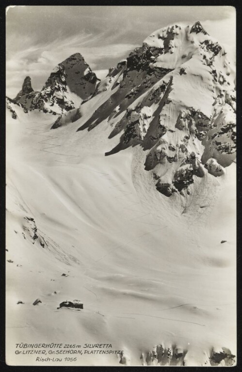 [Gaschurn] Tübingerhütte 2265 m Silvretta : Gr. Litzner, Gr. Seehorn, Plattenspitze