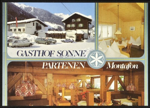 [Gaschurn] Gasthof Sonne Partenen Montafon : [Gasthof-Pension Sonne A-6794 Partenen im Montafon Familie Berger, Telefon 0 55 58/308 Vorarlberg, Österreich ...]