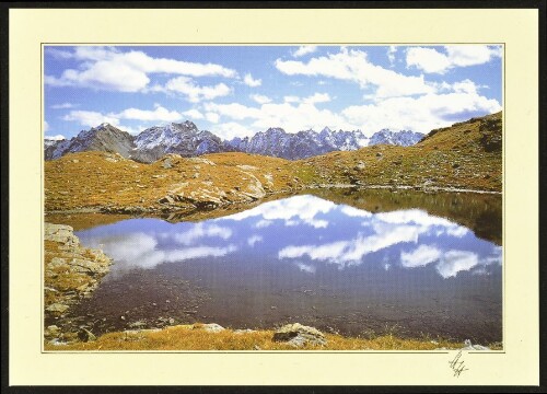 [Gaschurn] : [Das Bild der Berge, Silvretta Versettla-Höhenweg, Bergsee mit westl. Silvretta Österreich ...]