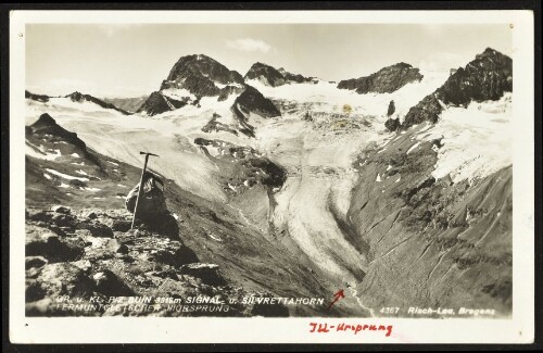 [Gaschurn] Gr. u. Kl. Piz Buin 3316 m Signal- u. Silvrettahorn Femuntgletscher Jllursprung