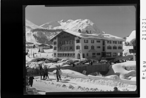 Lech Arlberg Hotel Arlberg : [Hotel Arlberg in Lech am Arlberg gegen Spuller Schafberg]