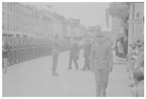 Bundespräsident Körner - Empfang in Bregenz (Repros Archiv)