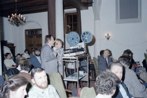 Professor Hans Hass in Schloss Hofen