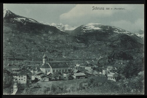 Schruns 686 m (Montafon) : [Korrespondenz-Karte ...]