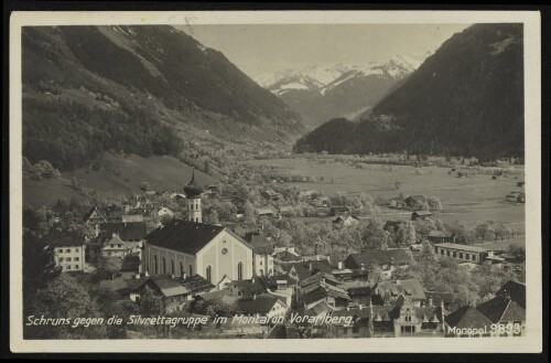 Schruns gegen die Silvrettagruppe im Montafon Vorarlberg