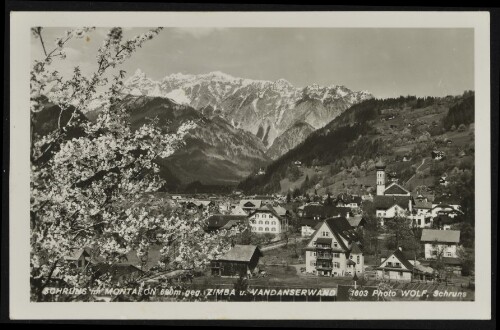 Schruns im Montafon 690 m geg. Zimba u. Vandanserwand : [Schruns im Montafon 690 m gegen Zimba u. Vandanserwand ...]