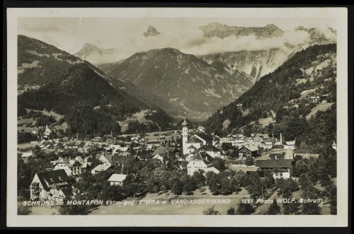 Schruns im Montafon 690 m geg. Zimba u. Vandanserwand