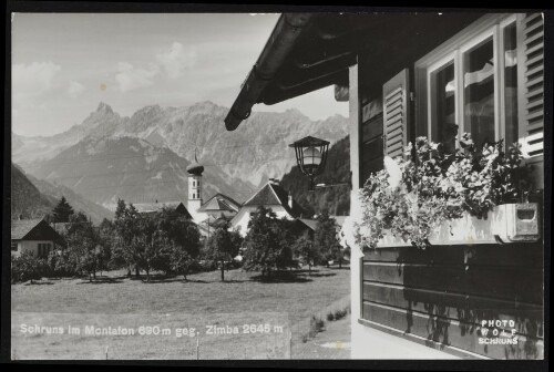 Schruns im Montafon 690 m geg. Zimba 2645 m