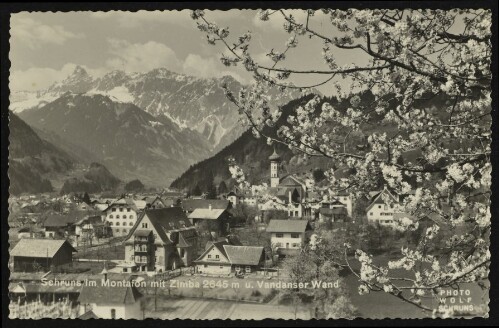 Schruns im Montafon mit Zimba 2645 m u. Vandanser Wand