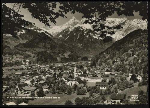 Schruns im Montafon 690 m mit Zimba 2645 m