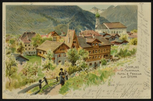 Schruns im Montavon, Hotel & Pension zum Stern : [Correspondenz-Karte An ... in ...]