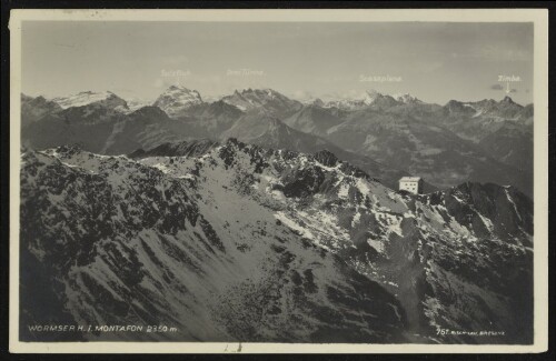 [Schruns] Wormser H. i. Montafon 2350 m. : Sulzfluh : Drei Türme : Scesaplana : Zimba