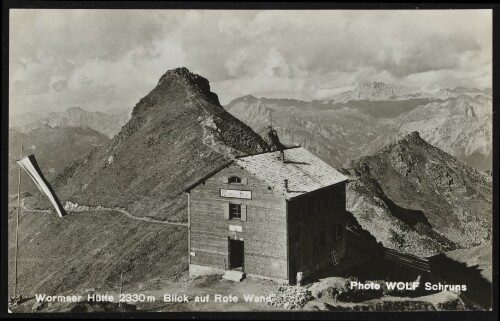 [Schruns] Wormser Hütte 2330 m Blick auf Rote Wand