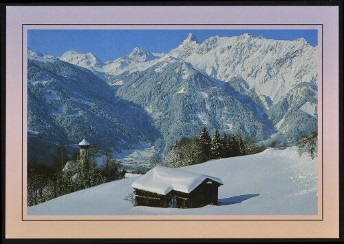 [Schruns] : [Wintersport - Freizeit - Erlebnis im schönen Montafon, Vorarlberg - Austria (Blick zur Zimba 2643 m und Vandanser Steinwand) ...]