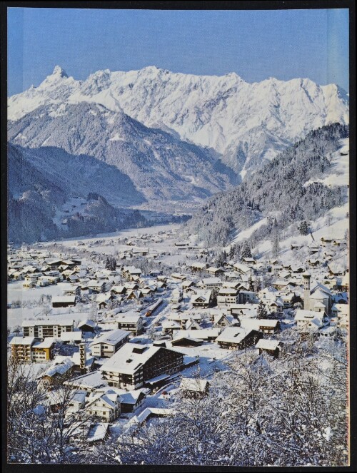 [Schruns] : [Schruns im Montafon gegen Zimba, 2645 m und Vandanser Steinwand Vorarlberg, Österreich ...]