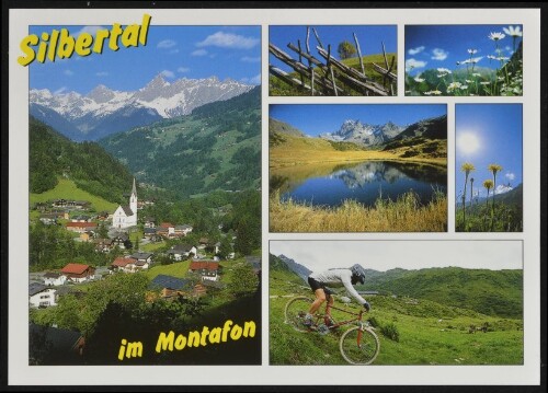 Silbertal im Montafon : [Silbertal im Montafon, gegen Zimba und Vandanser Steinwand, Pfannensee gegen Patteriol, Mountainbiker auf der Wasserstubenalpe, Vorarlberg, Österreich ...]