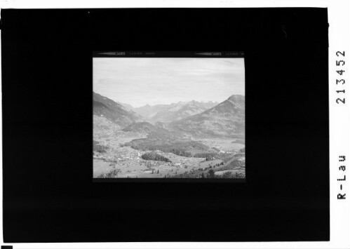 Schlins im Walgau gegen Grosses Walsertal Vorarlberg : [Blick von Gurtis ob Nenzing auf Schlins und Grosses Walsertal mit Schadonapass und Hohem Frassen]