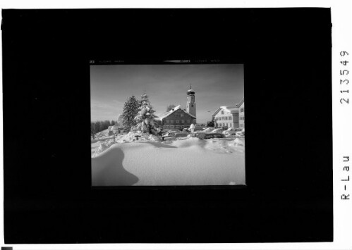 Sulzberg bei Bregenz Dorfplatz : [Sulzberg im Bregenzerwald - Dorfplatz mit Gasthaus zum Ochsen und Pfarrkirche]