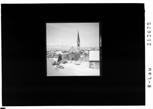 Schwarzach Vorarlberg : [Pfarrkirche in Schwarzach gegen Schweizer Berge]