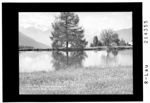 Imst / Tirol See bei Hotel Linserhof gegen Ötztaler Berge