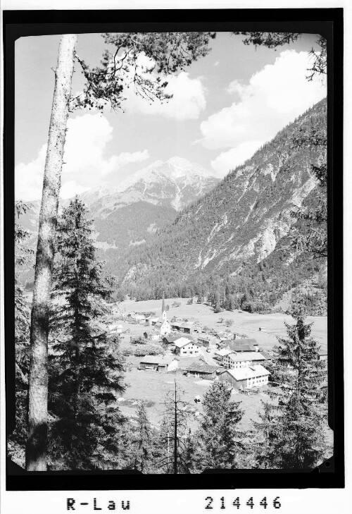 Stockach 1073 m im Lechtal / Tirol mit Knitelspitze 2574 m : [Stockach mit Blick zu den Ruitelspitzen]