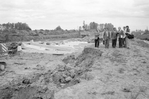 Koblacher Kanal - Baustelle, Landesrat Grabher und Landeshauptmann