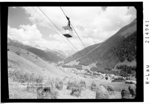 St.Anton am Arlberg 1304 m mit Galzigbahn : [St.Anton am Arlberg mit Blick zur Vorderseespitze und Parseier Spitze]