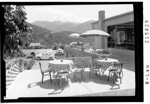 [Terrasse / Hotel Stern in Imst mit Blick zum Geigenkamm Tirol]