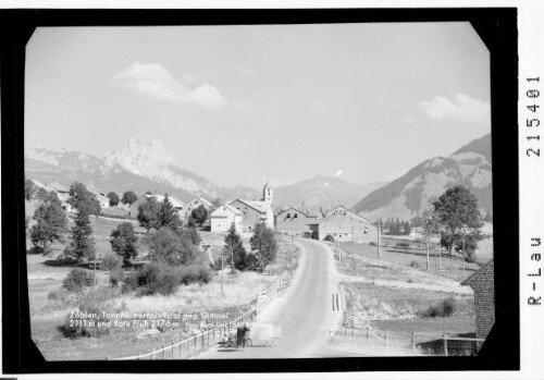 Zöblen, Tannheimertal / Tirol gegen Gimpel 2111 m und Rote Flüh 2176 m : [Zöblen im Tannheimertal gegen Gimpel 2176 m und Rote Flüh 2111 m]