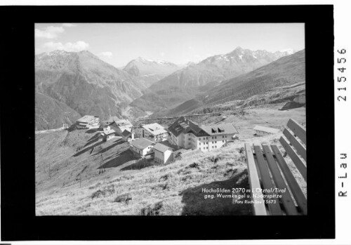 Hochsölden 2070 m im Ötztal / Tirol gegen Wurmkogel und Nöckrspitze : [Hochsölden gegen Gurglerkamm und Nöderkogel]