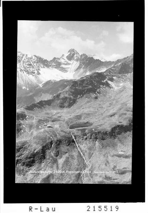 Niederelbehütte 2300 m Paznauntal / Tirol : [Niederelbe Hütte gegen Fatlarspitze]
