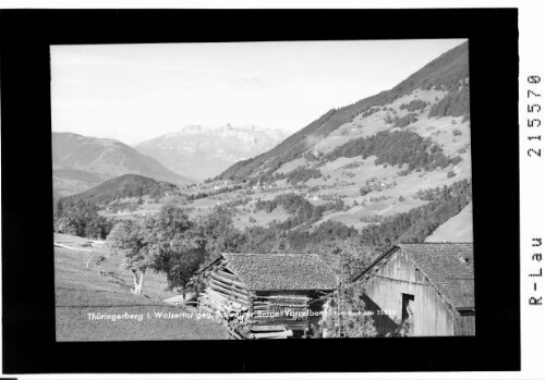 Thüringerberg im Walsertal gegen Schweizer Berge / Vorarlberg : [Blick von Raggal auf Thüringerberg mit Altmann und Säntis]