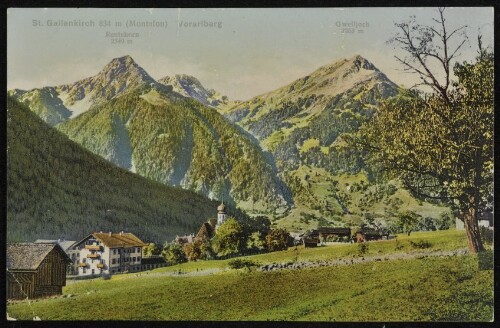 St. Gallenkirch 834 m (Montafon) Vorarlberg : Reutehorn 2349 m : Gweiljoch 2268 m