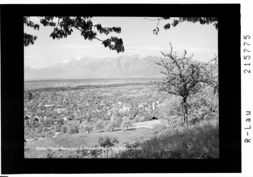 Röthis / Vorarlberg gegen Schweizer Berge : [Röthis gegen Alpsteingruppe]