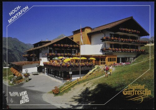 [St. Gallenkirch] Alpenhof Garfrescha Hochmontafon Vorarlberg Austria : [Alpenhof Garfrescha Silvretta Nova, Hochmontafon Familie Tschanhenz, A-6791 St. Gallenkirch Telefon: 0 55 57 / 66 40 Vorarlberg, Österreich ...]