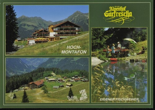 [St. Gallenkirch] Alpenhof Garfrescha : Eigener Fischweiher ... : [Alpenhof Garfrescha Silvretta-Nova, Hochmontafon Familie Tschanhenz, A-6791 St. Gallenkirch Telefon: 0 55 57 / 6640, Vorarlberg, Österreich ...]