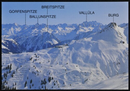 [St. Gallenkirch] : Gorfenspitze : Ballunspitze : Breitspitze : Vallüla : Burg : [Wintersport - Freizeit - Erlebnis Schigebiet Silvretta-Nova mit  Nova Stoba  2010 m im Montafon, Vorarlberg - Austria ...]